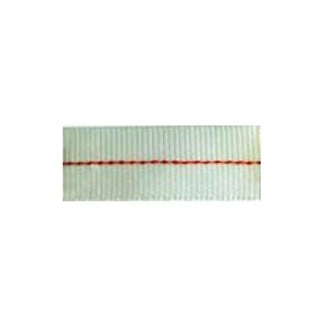 Sangle polyester tubulaire - Ecrue et fil couleur