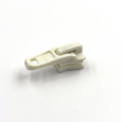 Curseur injectée 6 mm simple tirette blanc
