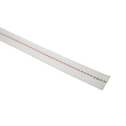 Sangle tubulaire blanc fil rouge 18 mm