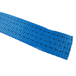Sangle polyester lourde 50 mm bleu fil noir