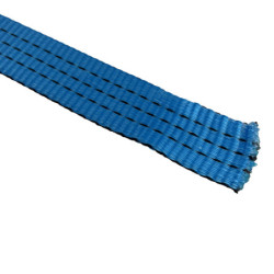 Sangle polyester lourde 35 mm bleu fil noir