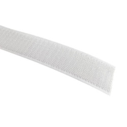 Ruban auto-agrippant adhésif blanc - 38 mm crochet