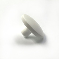 Bouton pression plastique blanc - calotte
