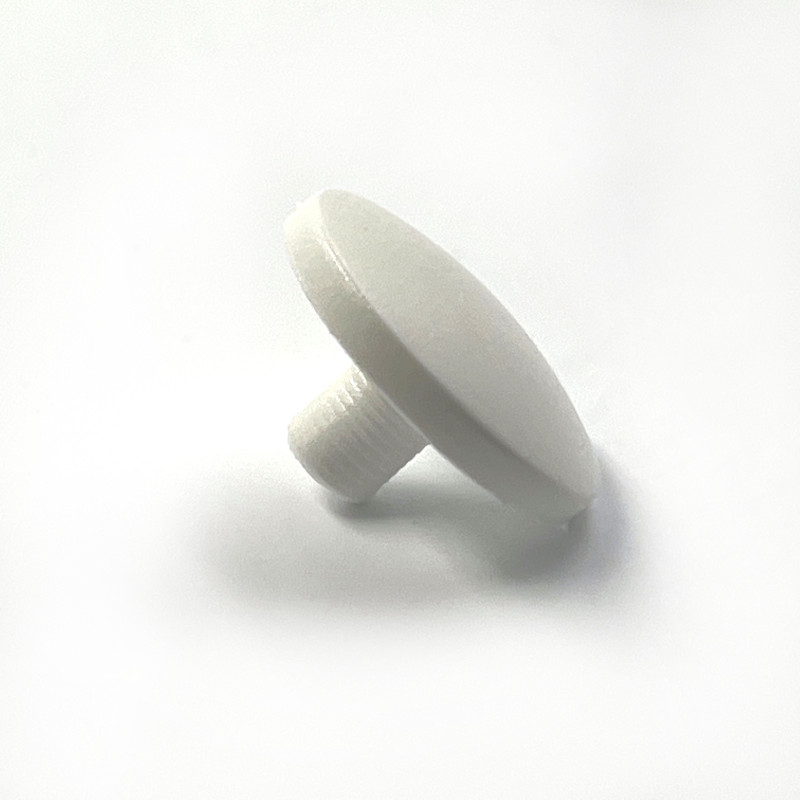 Bouton pression plastique blanc - calotte