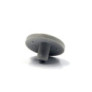Bouton pression plastique gris - calotte