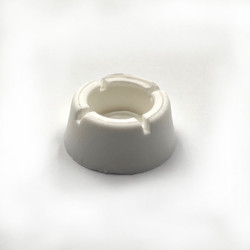 Bouton pression plastique blanc - boule