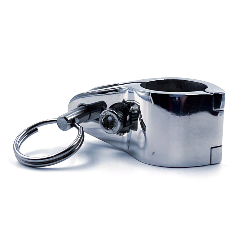 Collier à charnière inox avec goupille Ø 22 mm