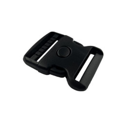 Boucle clips triple sécurité noire 50 mm