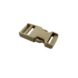 Boucle clips 25 mm acétal beige