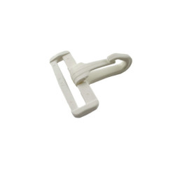 Mousqueton plastique blanc 20 mm