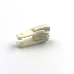 Curseur injectée 6 mm double tirette blanc