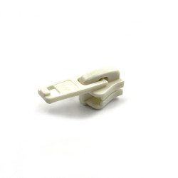 Curseur injectée 9 mm simple tirette blanc