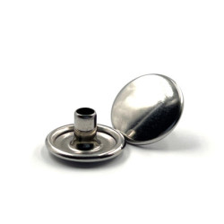 Bouton pression laiton nickelé - calotte
