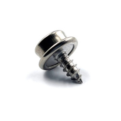 Bouton pression inox - boule à vis