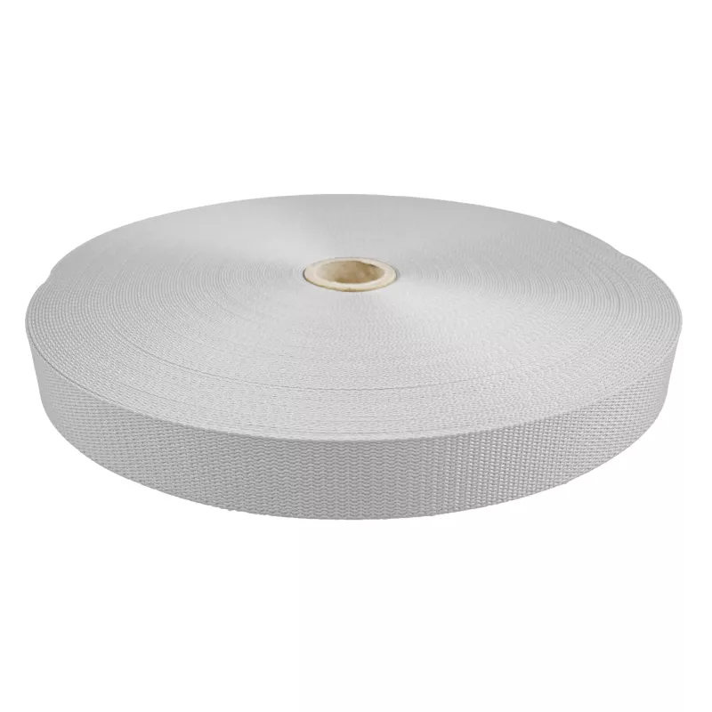 Sangle polyester rigide blanche 25 mm