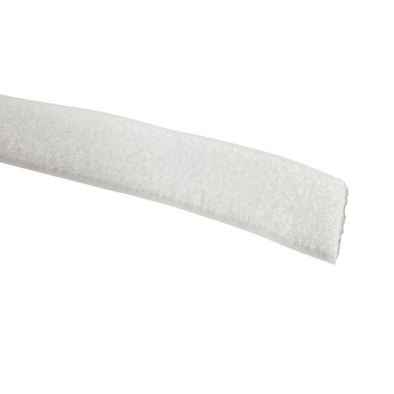 Ruban auto-agrippant à coudre blanc - 16 mm velour