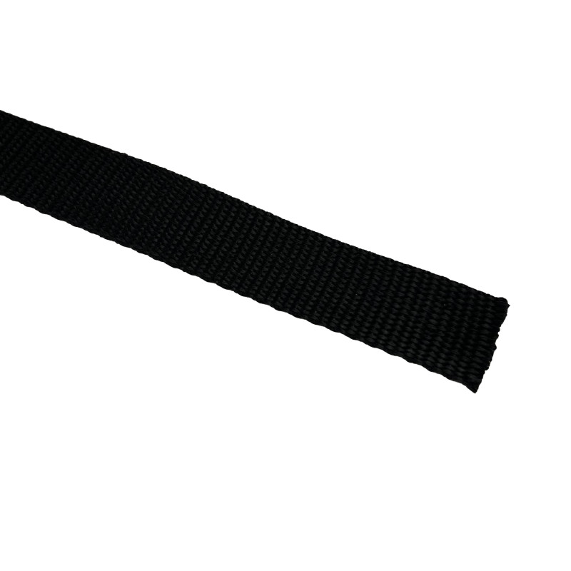 Sangle pp rigide noire 25 mm