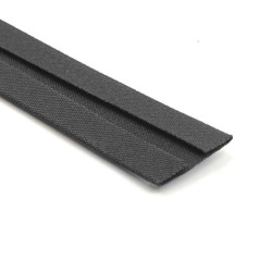 Biais acrylique replié 22 mm gris anthracite