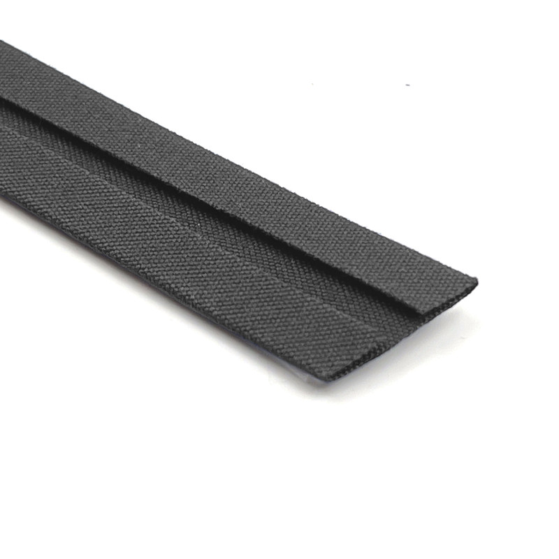 Biais acrylique replié 22 mm gris anthracite