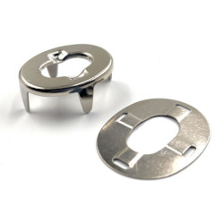 Oeillet oval DOT laiton nickelé à griffes