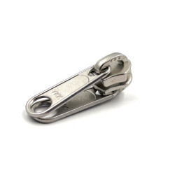 Curseur spiralée 10 double tirette laiton nickelé