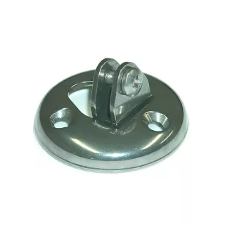 Fixation de pont inox ronde escamotable 3 trous