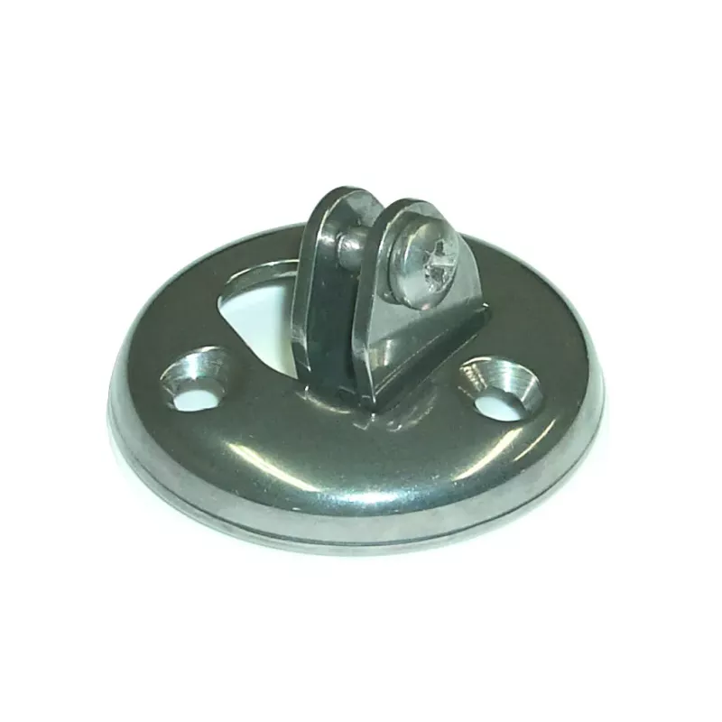 Fixation de pont inox ronde escamotable 3 trous