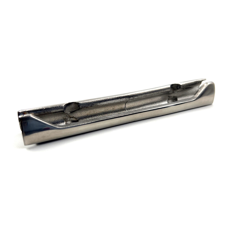 Jonction de rail inox pour passage de ralingue
