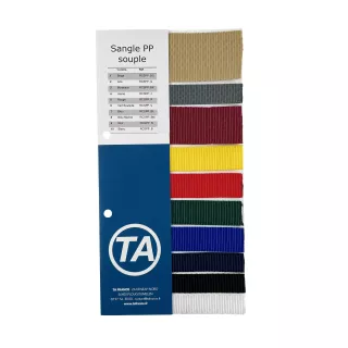 Carte coloris sangle pp souple