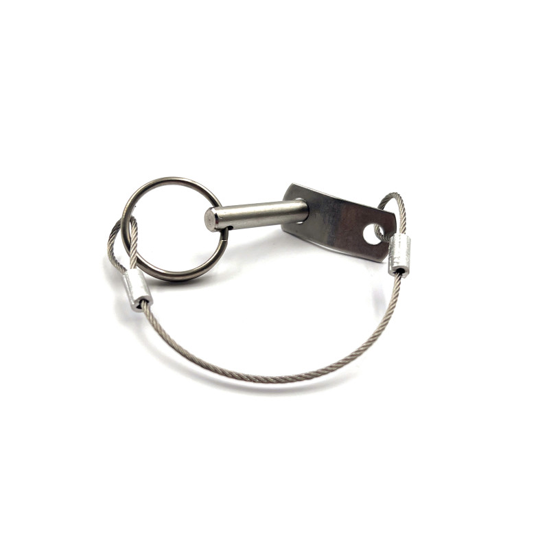 Goupille inox avec anneau brisé et câble