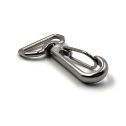 Mousqueton de sangle inox à émerillon 25 mm