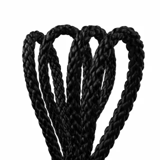 Tresse polypropylène noire Ø4