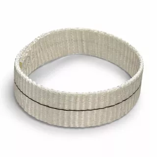 Sangle ligne de vie 30 mm blanche fil noir