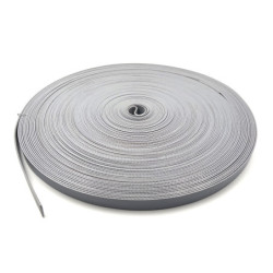 Sangle enduite 20 mm gris chromé