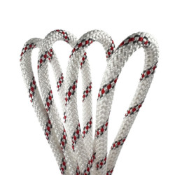 Meridian Ø14 blanc fil gris et rouge